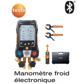 testo 557s Smart Vide Kit - Intelligente elektronische Manifold mit Vakuum- und Temperatursensoren mit kabelloser Klemme