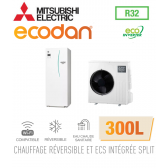 Ecodan Reversible SPLIT HYDROBOX DUO 300L R32 ERST30D-VM2ED + SUZ-SWM80VA