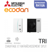 Ecodan Reversible SPLIT HYDROBOX Wandgerät R410a ERSC-VM2D + PUHZ-SW100YAA dreiphasig