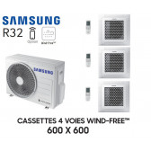 Samsung 4-Wege-Kassette 600x600 Wind-Free Tri-Split AJ052TXJ3KG + 2 AJ016TNNDKG + 1 AJ020TNNDKG