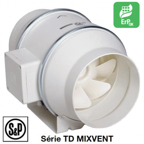 Ventilateur de conduit ultra-silencieux TD-SILENT - TD 500/150-160 SILENT  3V de S&P